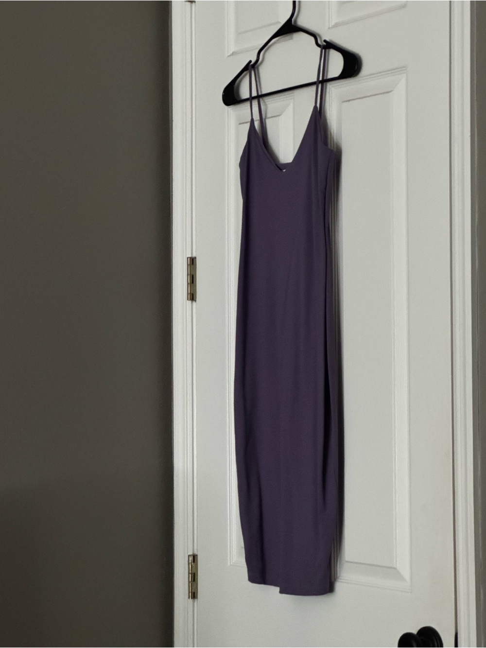 Susana Monaco Lavender-Mauve Midi Slip Dress with Spaghetti Straps
